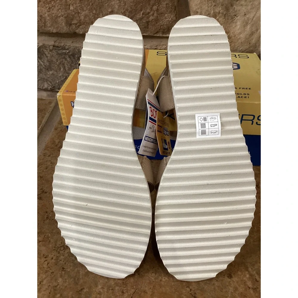 Skechers BOBS Slip-ins Desert Kiss Golden Lily Natural Sandal  Women 9.5 New